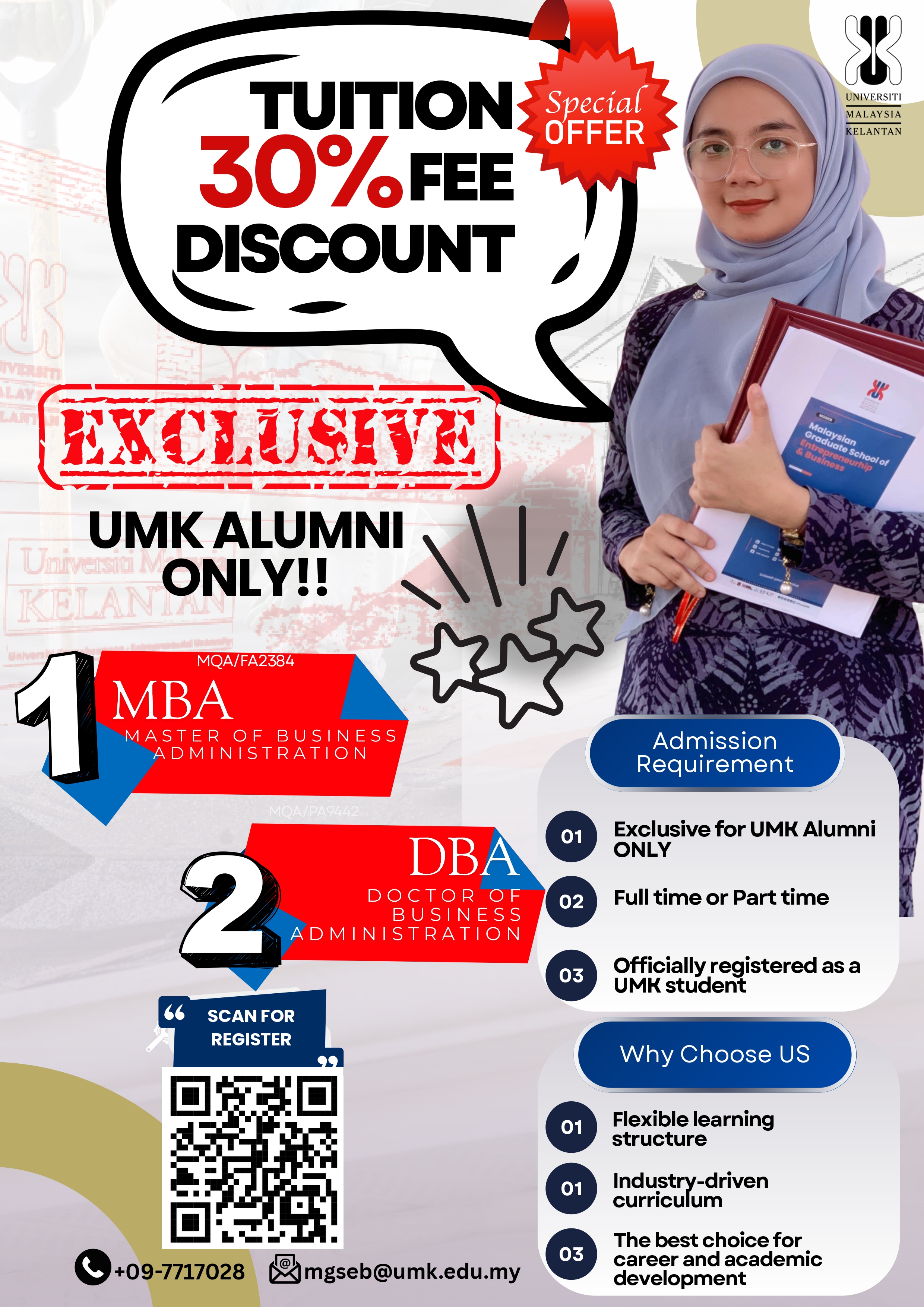 30% Tuition Fee Discount Exclusive for UMK Alumni